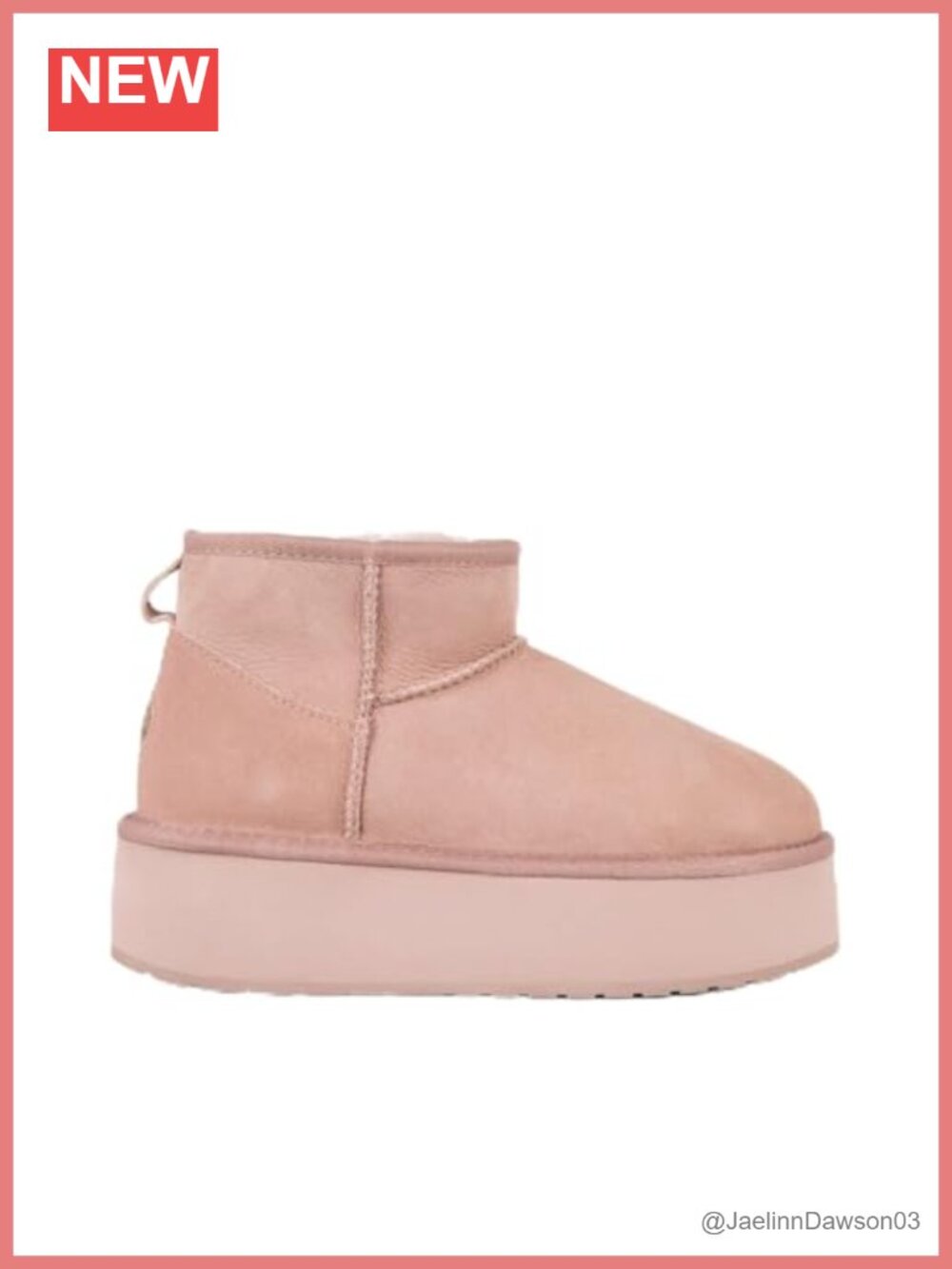 Water Resistant Australian Sheepskin Lined Ankle Flatform Boot